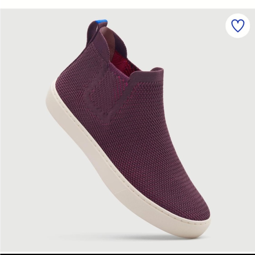 Rothy's Plum Knit Slip-On Ankle Booties